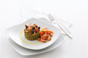 Farro con fritto di schille