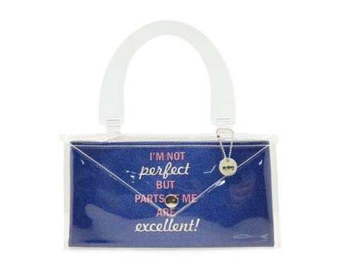 BI-BAG: I AM NOT PERFECT BUT PARTS OF ME ARE EXCELLENT<br>Personalità e sicurezza in una sola borsa