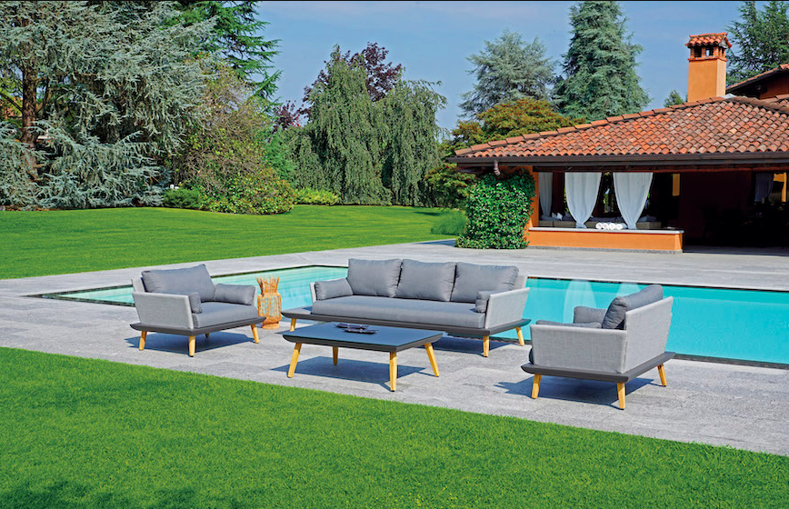 Set Houston di MOIA – Your Home Outdoor. Comfort ed eleganza per il giardino contemporaneo.